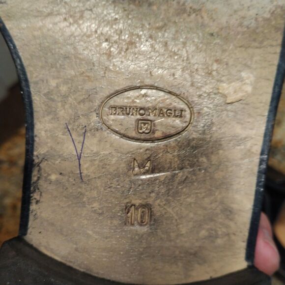 Bruno Magli Men's Vintage Talbot Black Cap Toe Lace Up Dress Shoes Size 10M - Picture 8 of 10